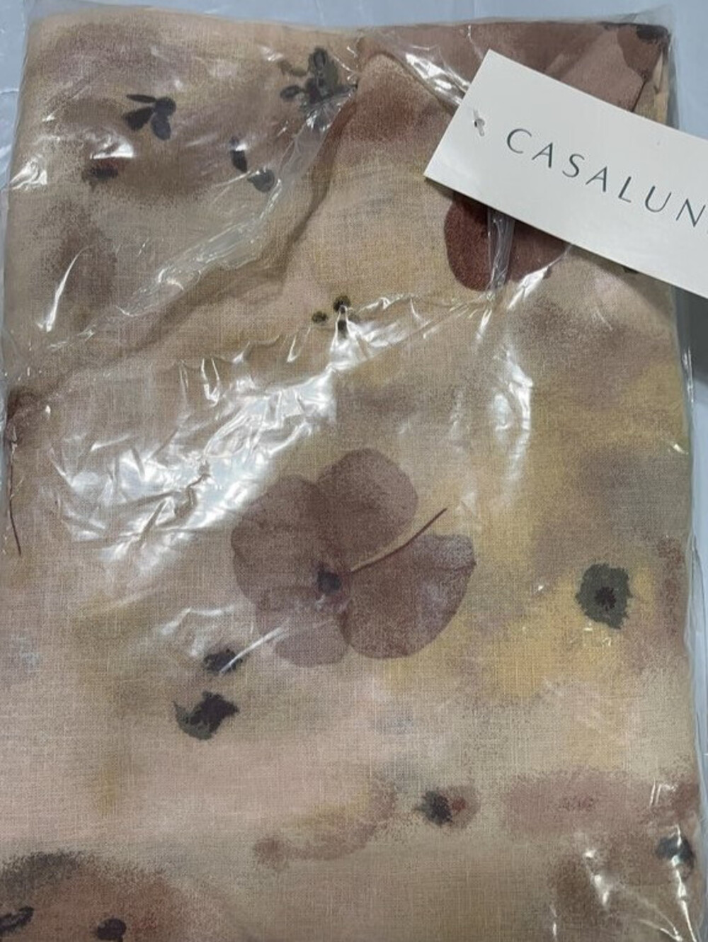 Casaluna Linen Warm Washed Floral Shower Curtain 72 by 72 Brand new with tags
